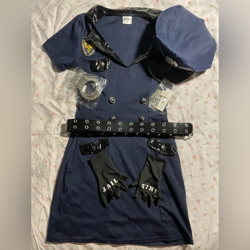Spirit Halloween Police Officer Costume - Navy and Black